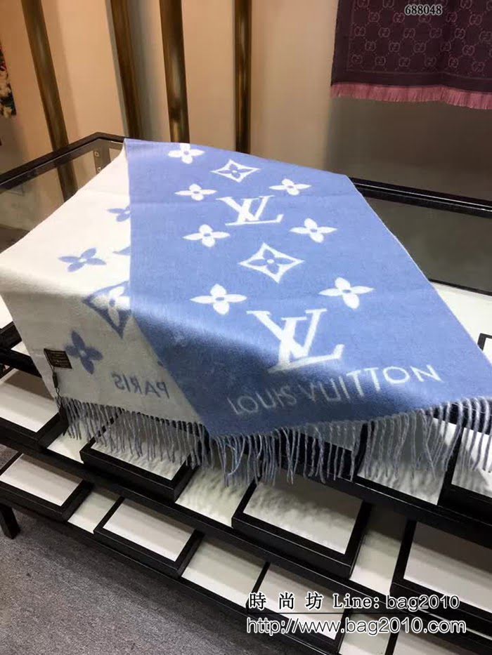 路易威登LV2018秋冬新款加厚羊絨圍巾 霍思燕款 688048 LLWJ6039